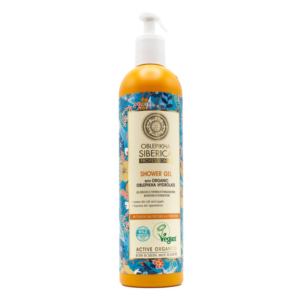 Oblepikha Siberica Shower Gel With Organic Oblepikha Hydrolate Intensive Nutrition And Hydration 400ml (15x Pack)