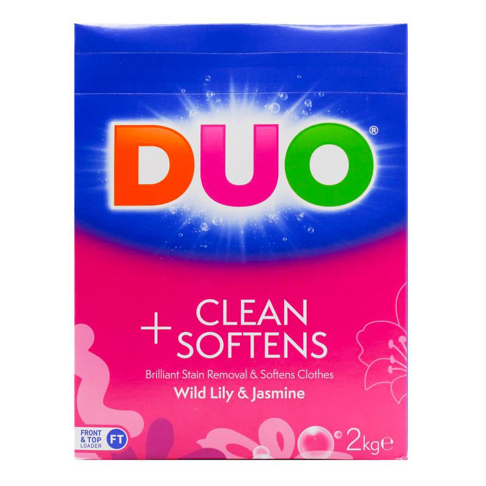 Duo Laundry Powder Front & Top Loader Cleans & Softener Exotic Tiger Lily 2kg (6 Pack)