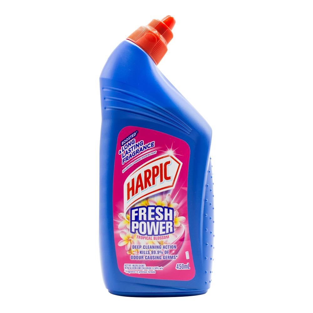 HARPIC TOILET CLEANER FRESH POWER TROPICAL BLOSSOM 450ml (12x Pack)