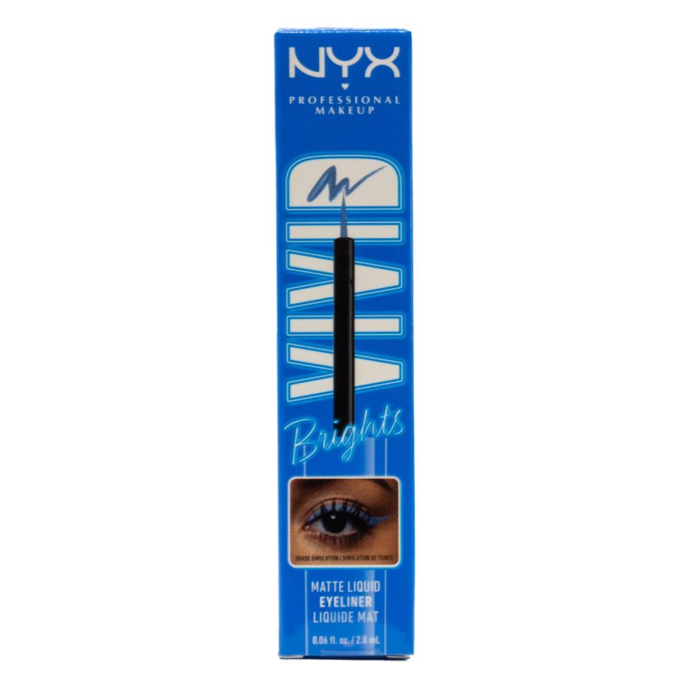 NYX 2ml EYELINER MATTE LIQUID VIVID BRIGHTS COBALT CRUSH (3 x Pack)