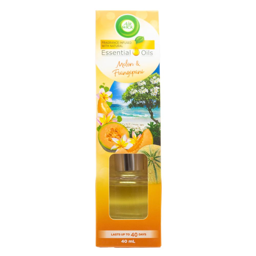 AIR WICK REED DIFFUSER ESSENTIAL OILS MELON AND FRANGIPANI 40ml (6x Pack)