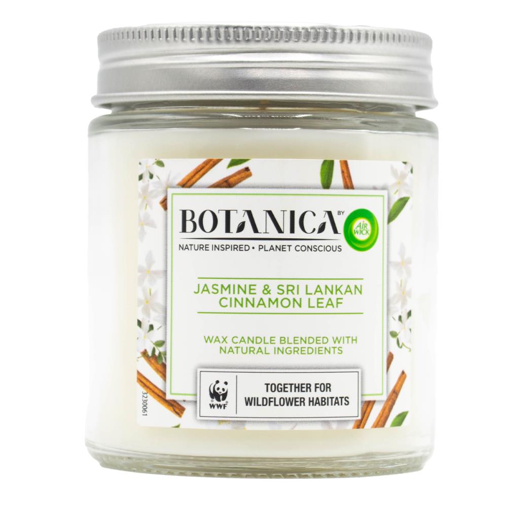 Air Wick 205g Candle Botanica Jasmine And Sri Lankan Cinnamon Leaf (3x Pack)