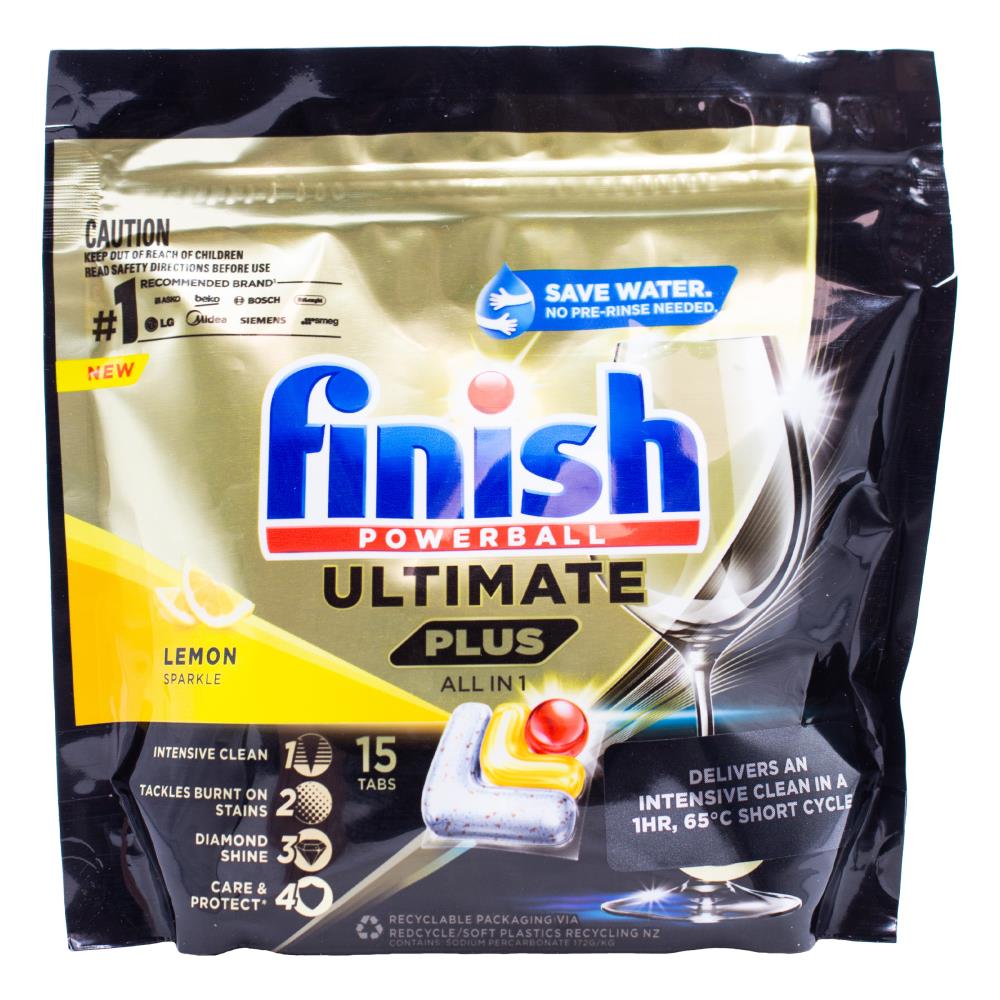 Finish Powerball Ultimate Plus All In 1 Lemon 7 x 15Pk (105 Tablets)