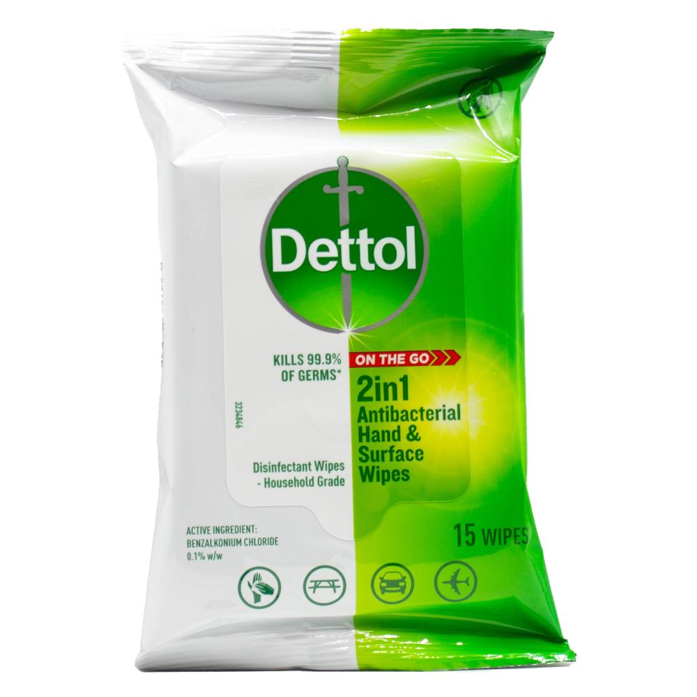 Dettol Antibacterial Hand And Surface Wipes 10 x 15Pk (150 Pack)