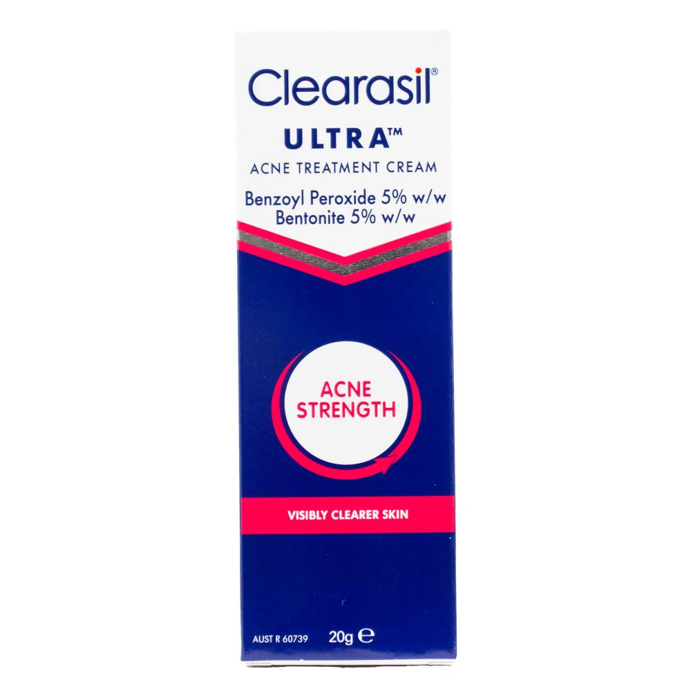 CLEARASIL 20g ULTRA ACNE TREATMENT CREAM VISIBLY CLEARER SKIN (8x Pack)