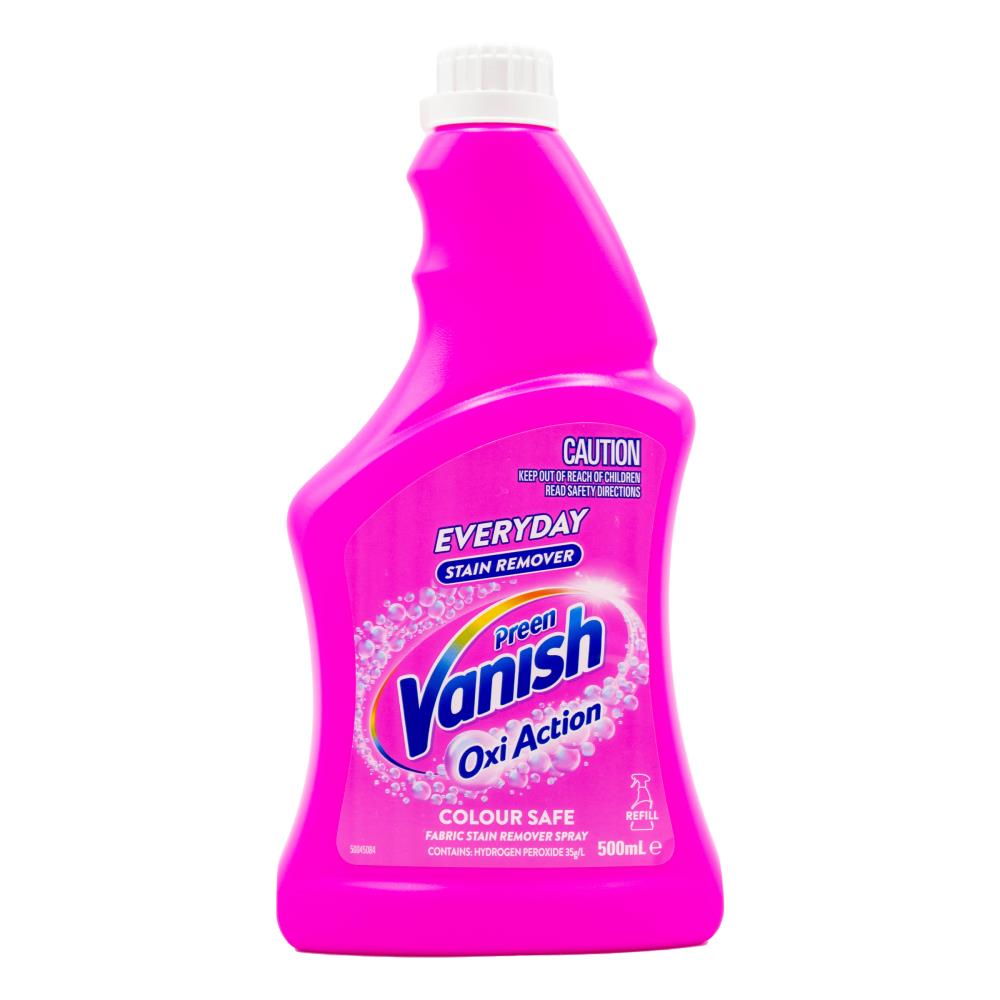 Vanish Preen 500ml Everyday Stain Remover Refill Oxi Action Colour Safe (8x Pack)