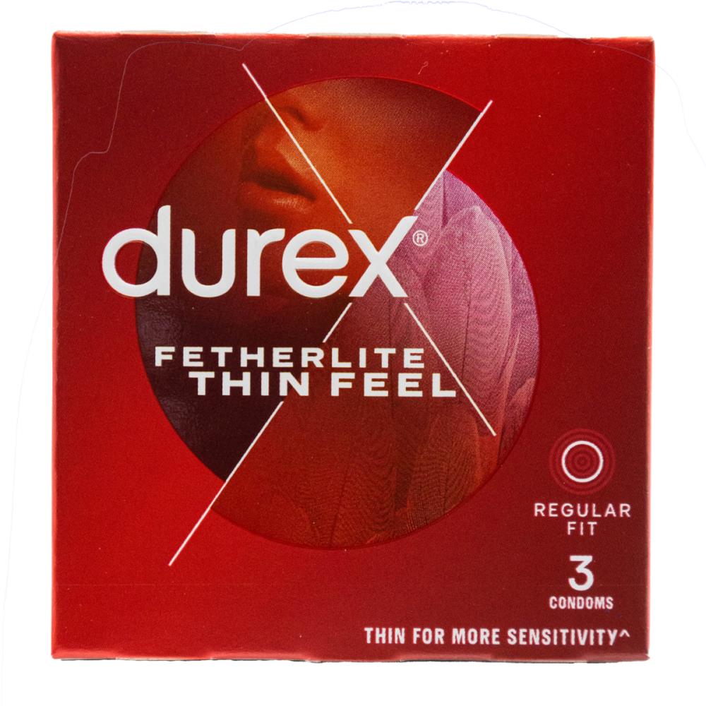 Durex 3 pk Condoms Fetherlite Thin Feel Regular Fit (6 Pack)