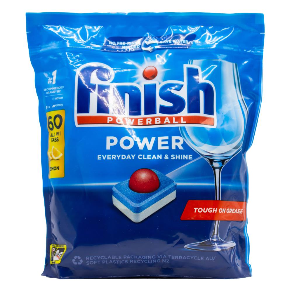Finish Dishwasher Tablets Powerball Power All In 1 Lemon 5 x 60Pk (300 Tablets)