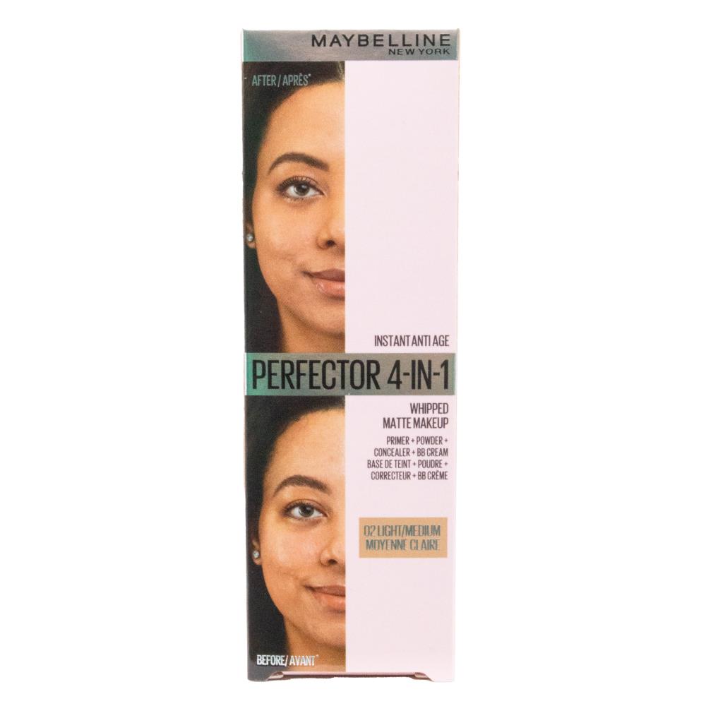 MAYBELLINE 30mL PERFECTOR 4 IN 1 WHIPPED MATTE LIGHT MEDIUM 02 (3x Pack)