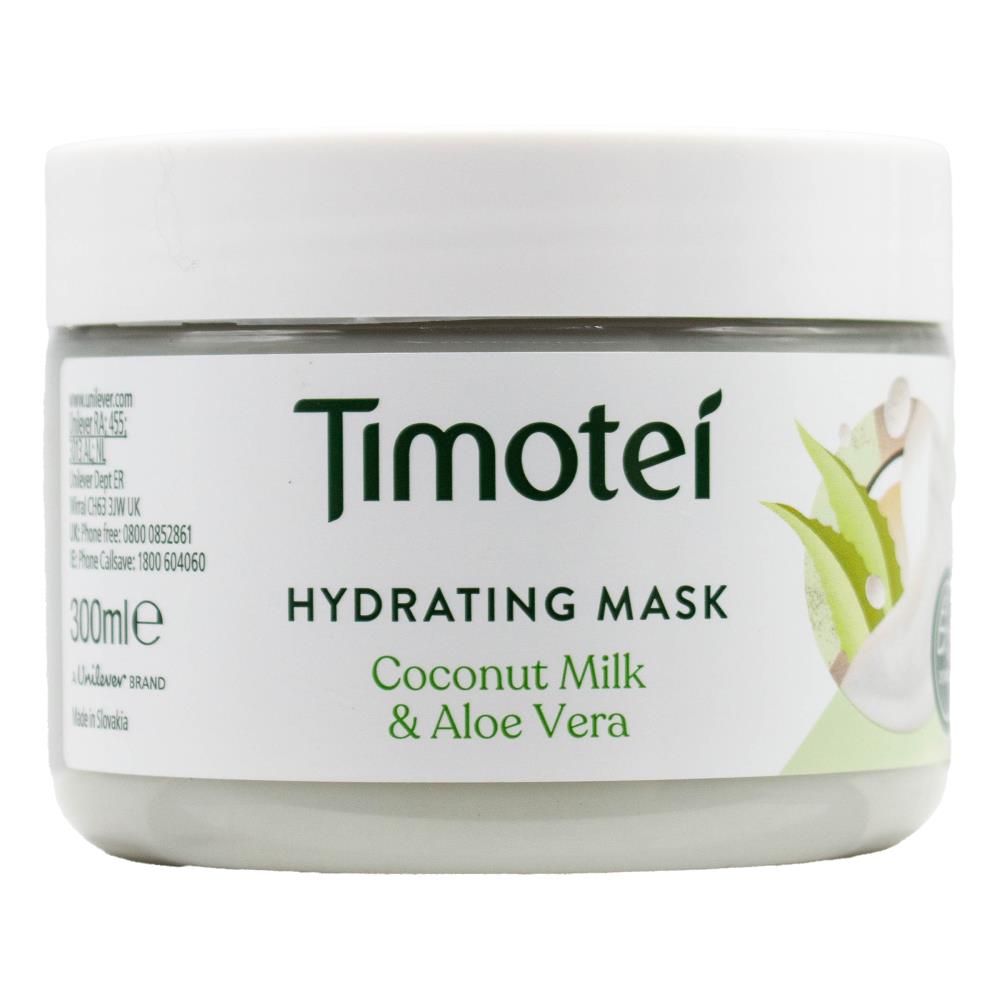 TIMOTEI 300mL HYDRATING MASK COCONUT MILK AND ALOE VERA (6x Pack)
