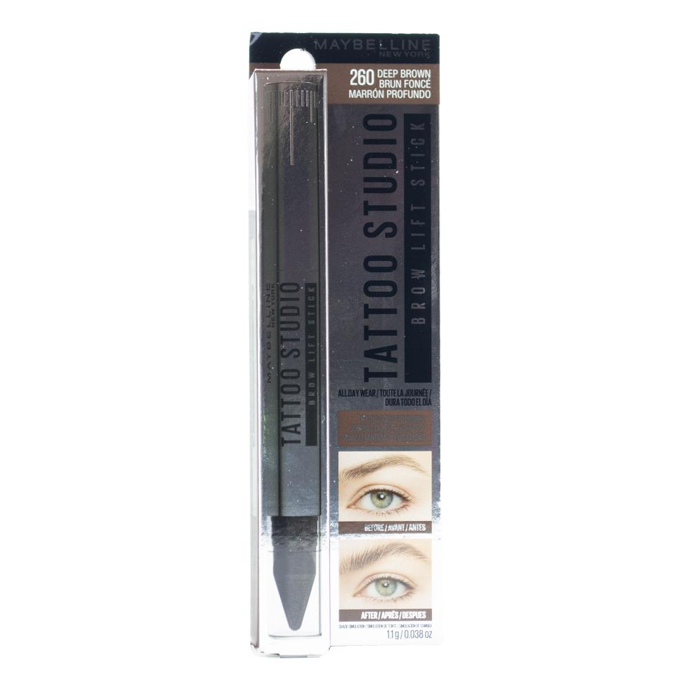 Maybelline Tattoo Studio Brow Lift Stick 260 Deep Brown (4x Pack)