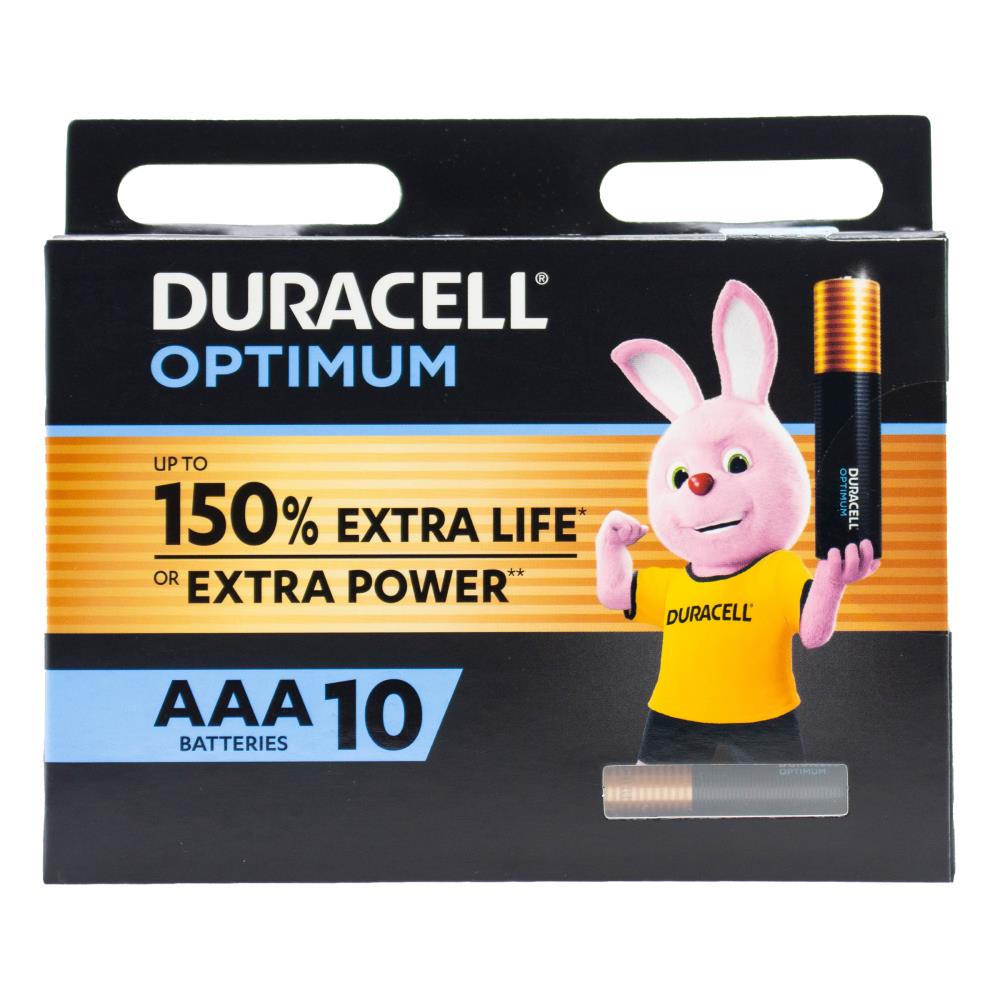 Duracell Optimum Pk10 AAA Batteries 8 x 10Pk (Value Pack 80)