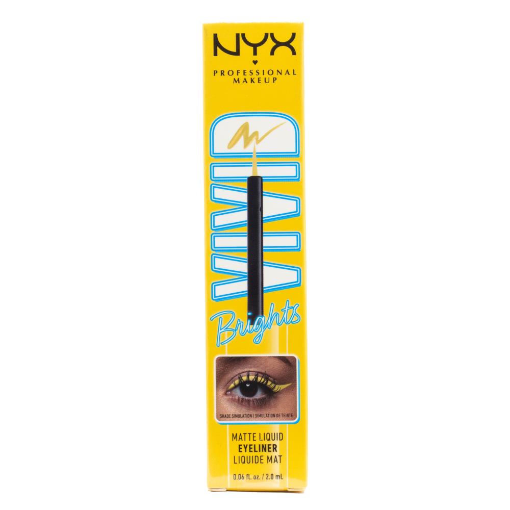 NYX 2ml EYELINER MATTE LIQUID VIVID BRIGHTS HAD ME ON YELLOW (3 x Pack)