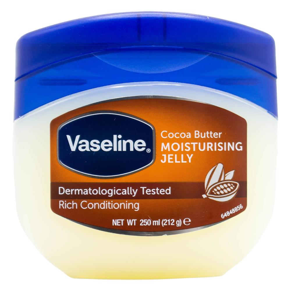 VASELINE 250mL MOISTURISING JELLY RICH CONDITIONING COCOA BUTTER (6x Pack)
