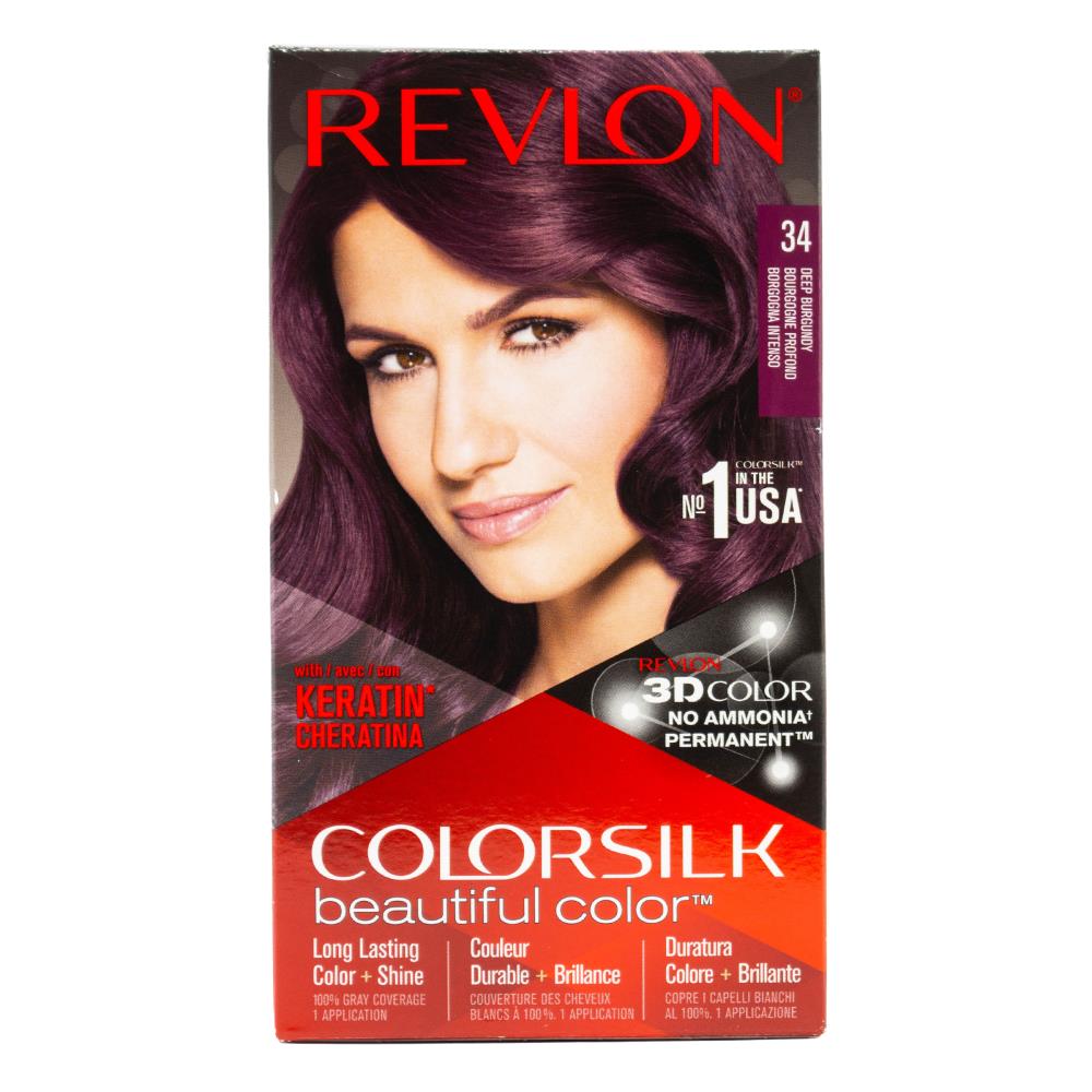 Revlon Colorsilk Permanent Hair Color 34 Deep Burgundy (6x Pack)