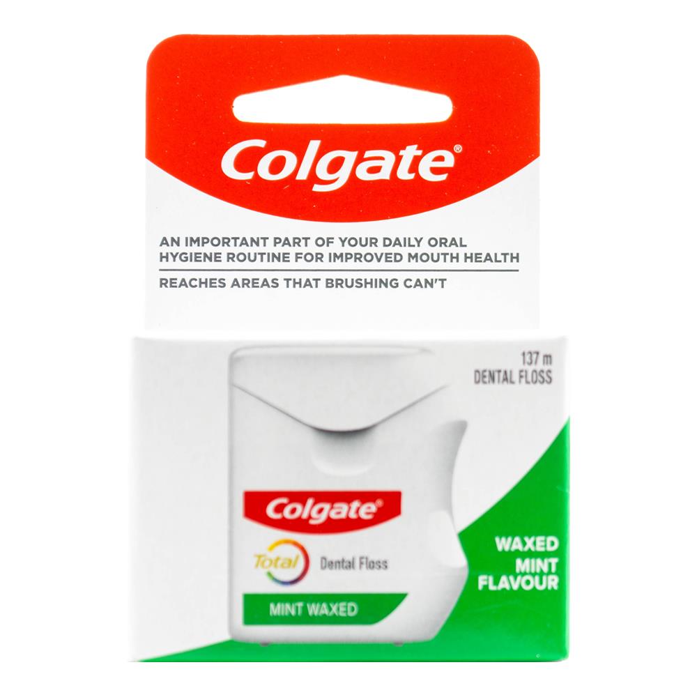 Colgate 137m Dental Floss Mint Waxed (6x Pack)