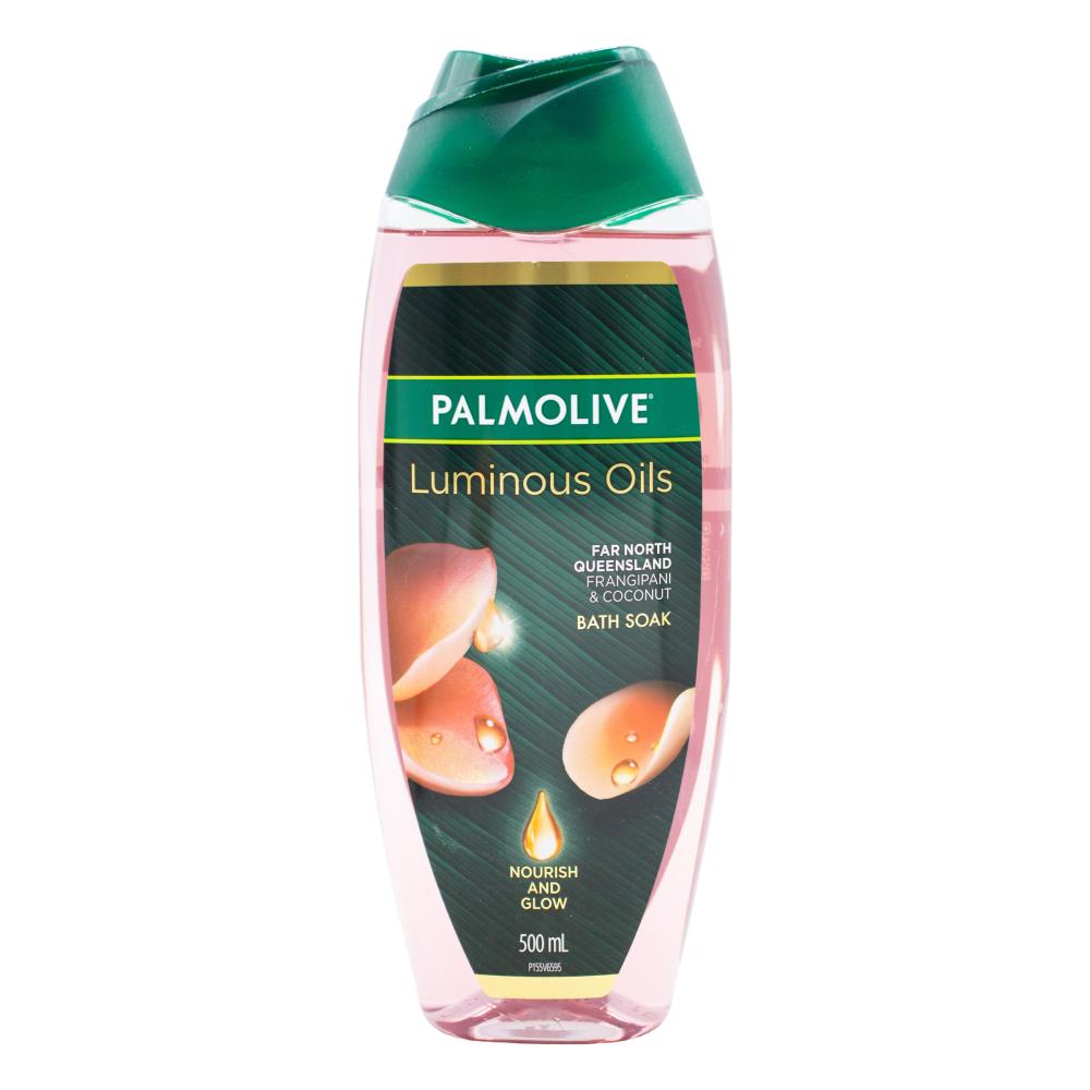 Palmolive Bath Soak Luminous Oils Nourish And Glow Far North Queensland Frangipani And Coconut 500ml (6x Pack)