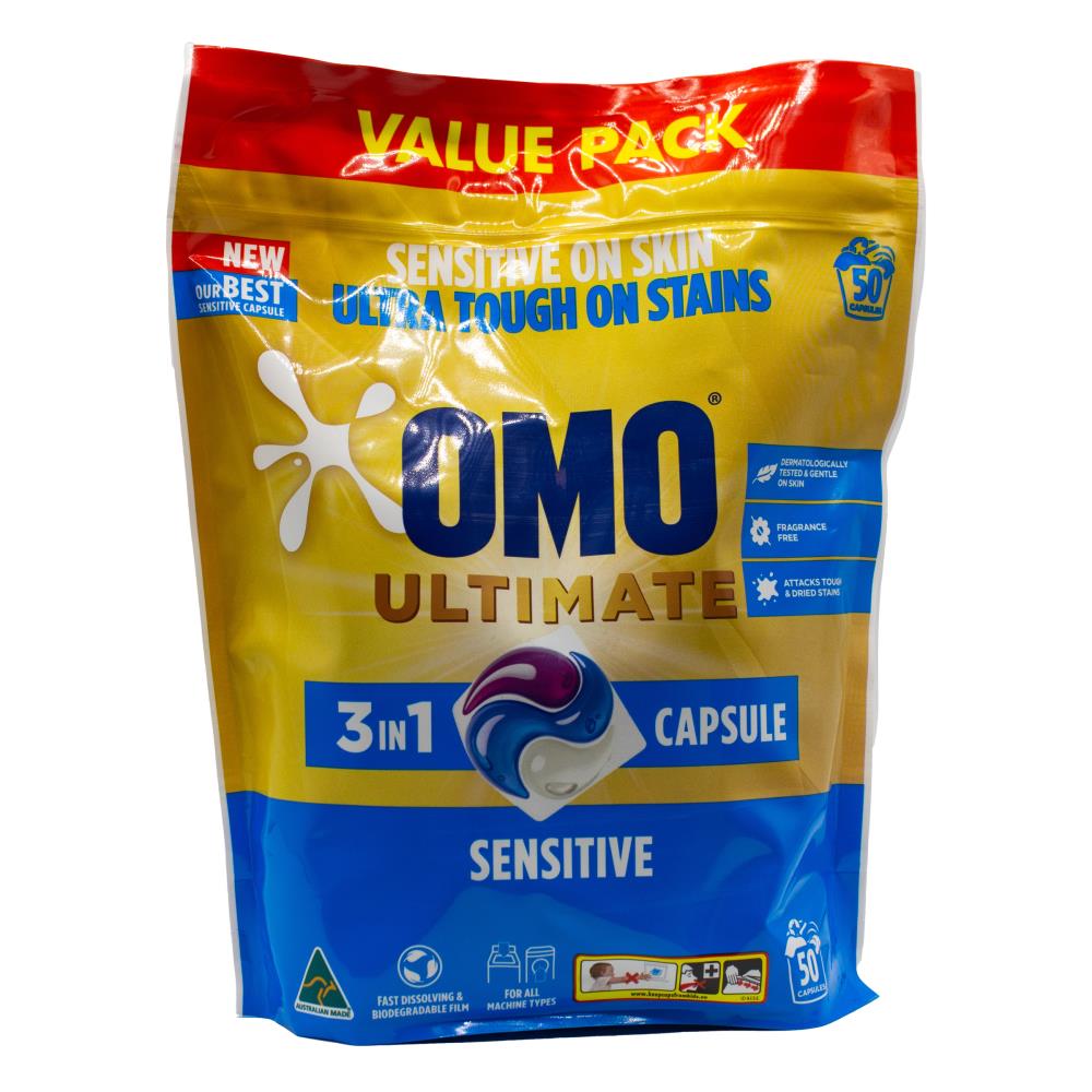 Omo Pk50 Ultimate Capsules 3 In 1 Sensitive (3x Pack)