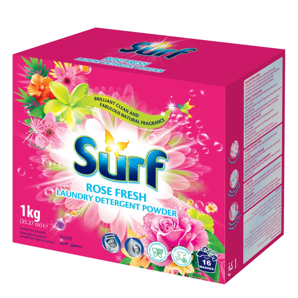 Surf Laundry Detergent Powder Rose Fresh 1kg (10 Pack)