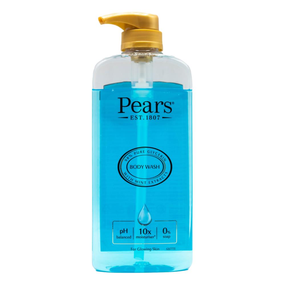 Pears Body Wash For Glowing Skin With Mint Extract 500ml (6x Pack)