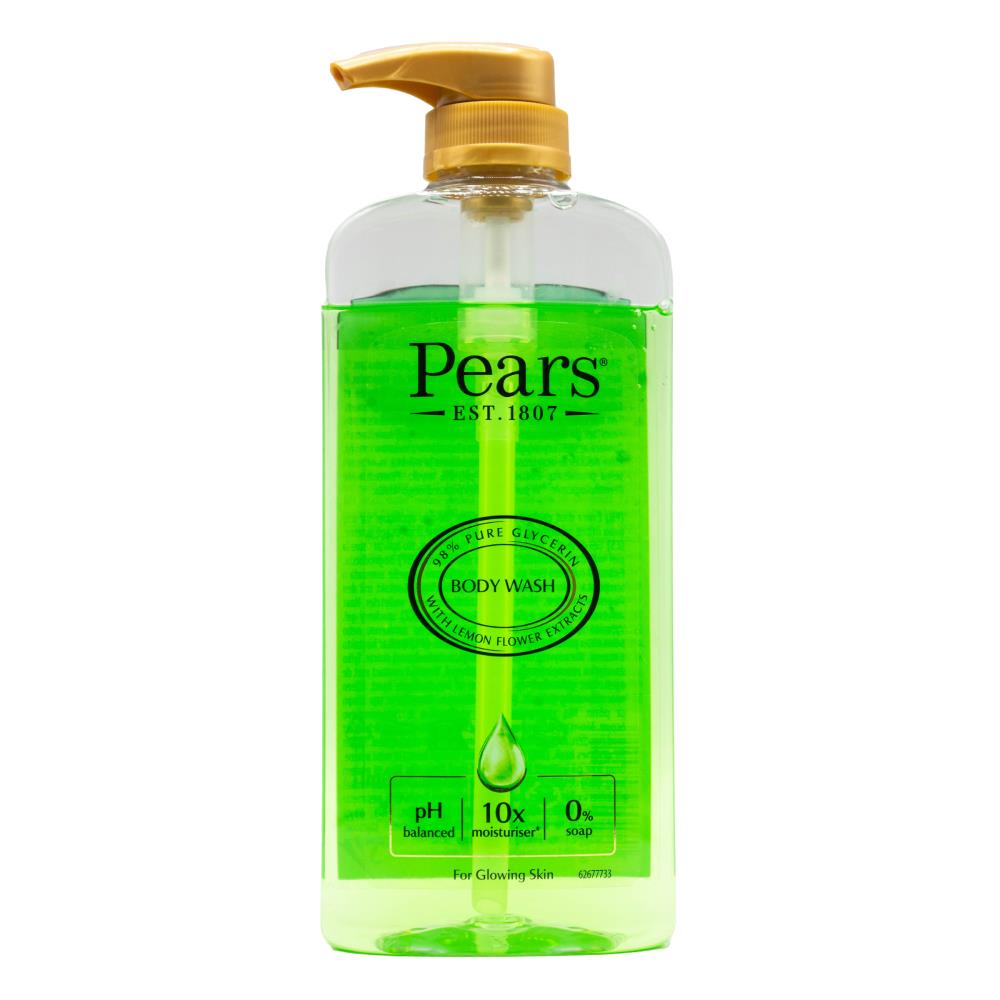Pears 500ml Body Wash Pk Balanced For Glowing (6x Pack) Skin With Lemon Flower Extracts
