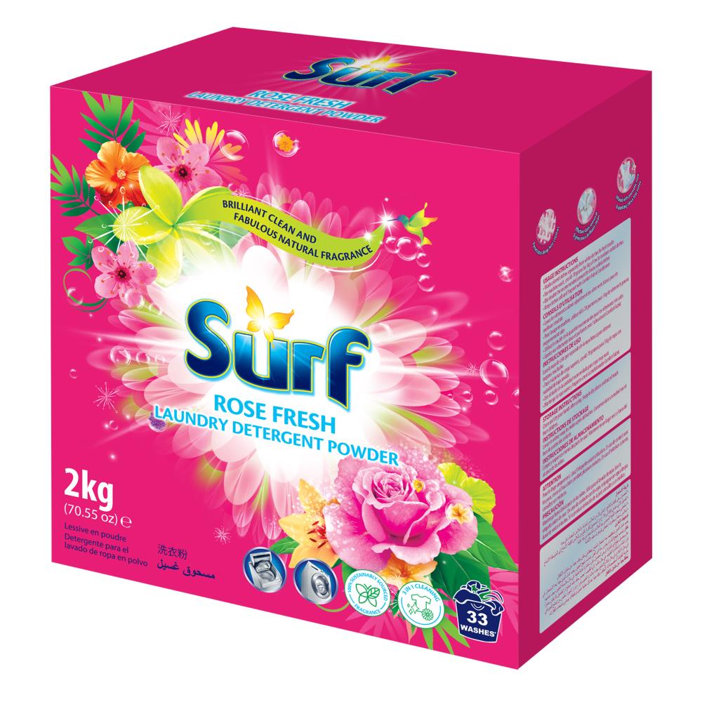 Surf 2kg Laundry Detergent Powder Rose Fresh (6x Pack)