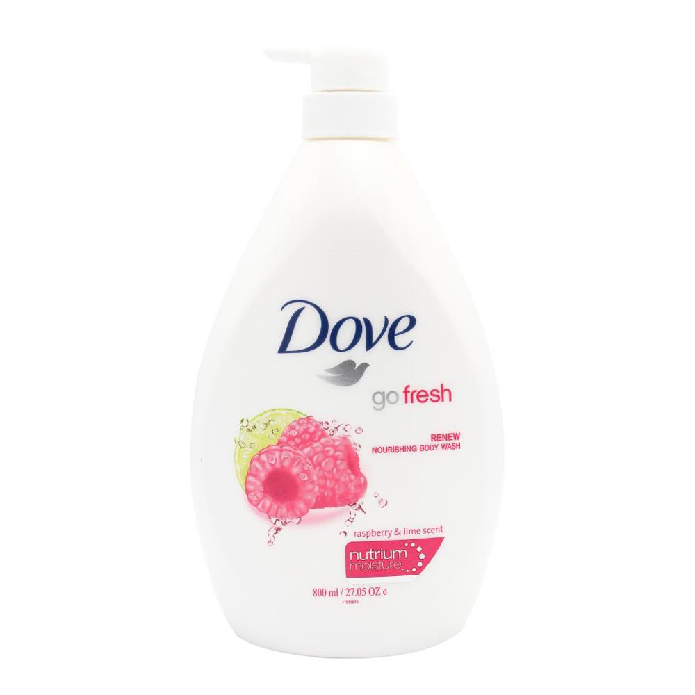 Dove Body Wash Go Fresh Raspberry & Lime Scent 800ml (3x Pack)