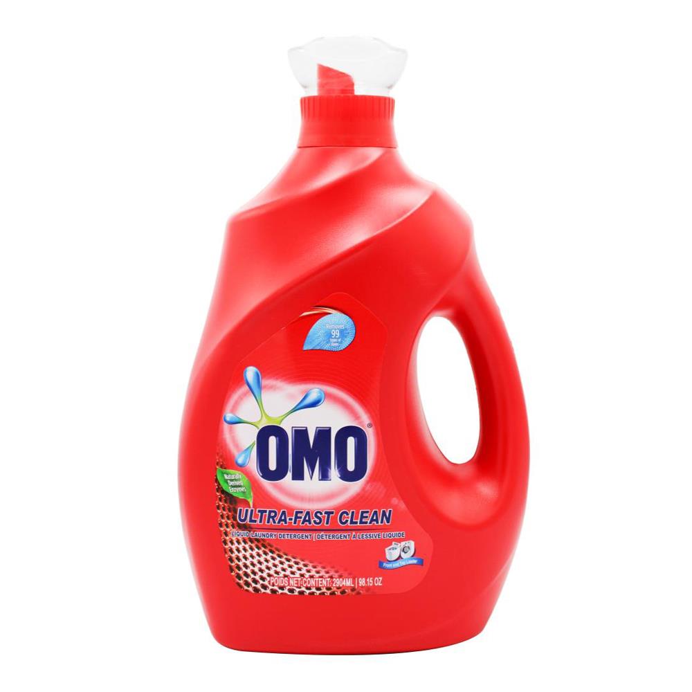 Omo Laundry Liquid Detergent Ultra Fast Clean 2904ml (4 Pack)