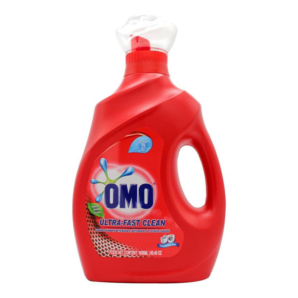 OMO 1936mL LAUNDRY LIQUID DETERGENT ULTRA-FAST CLEAN FRONT + TOP LOADER (6x Pack)