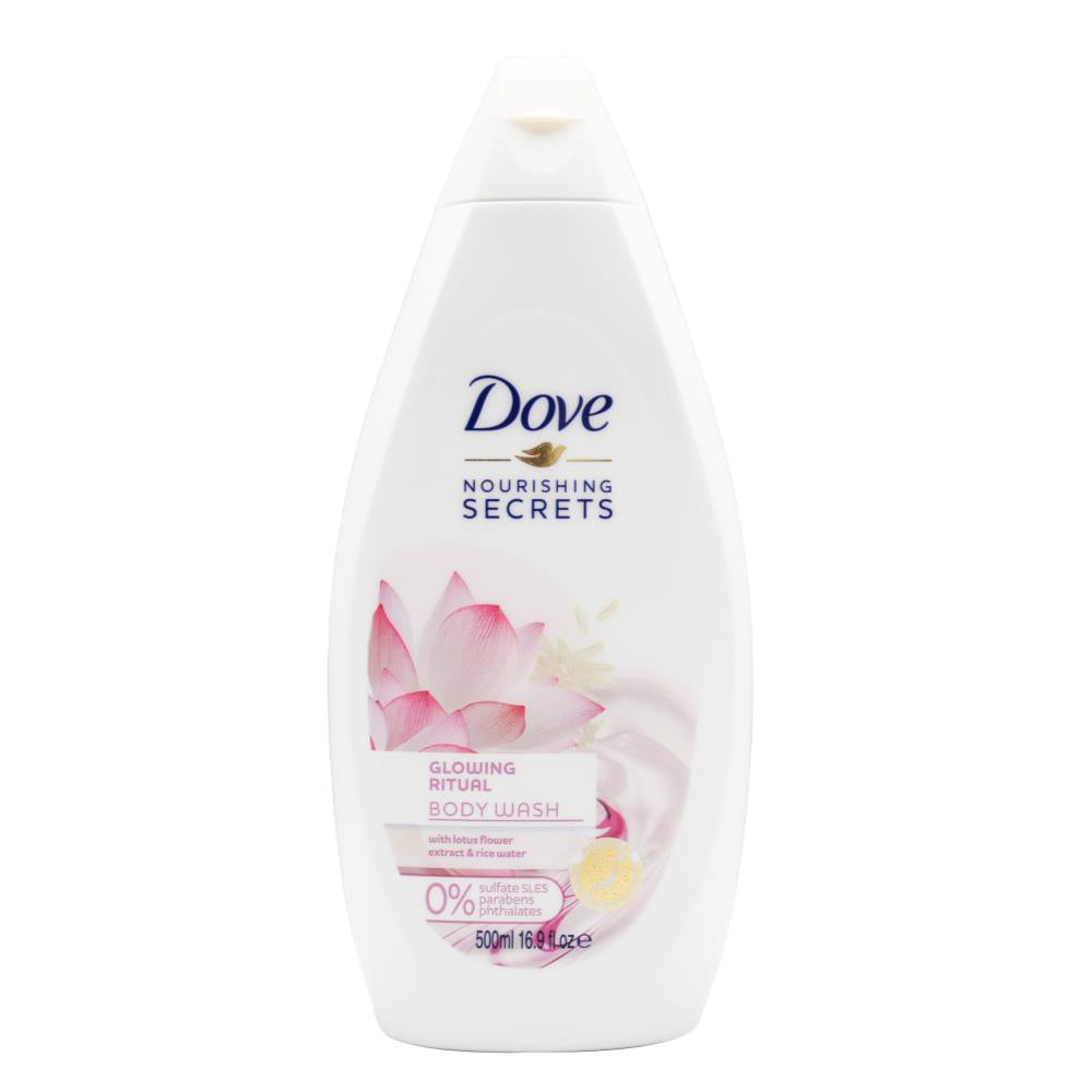 Dove 500ml Body Wash Glowing Ritual With Lotus Flower Extract & Rice Water (6x Pack)
