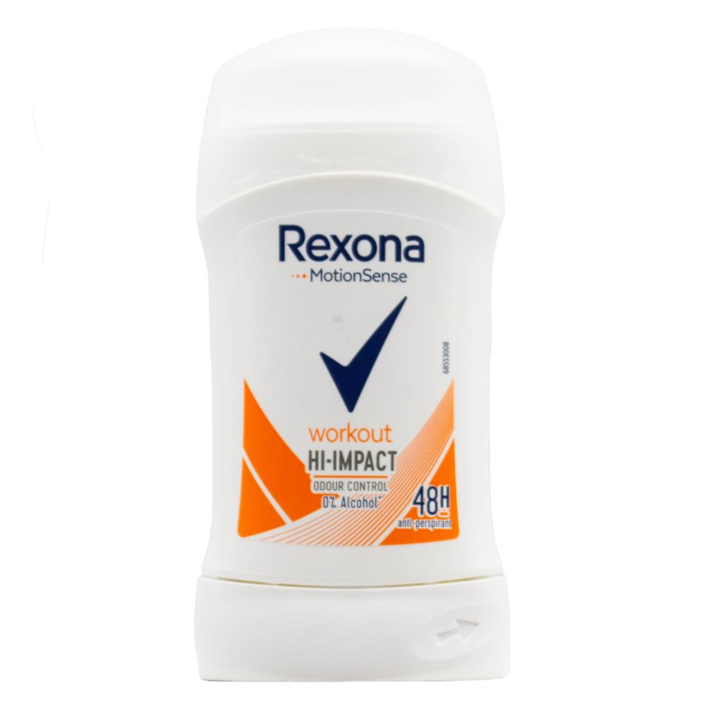 REXONA 40g ANTIPERSPIRANT 48H MOTION SENSE WORKOUT HI IMPACT ODOUR CONTROL (12x Pack)