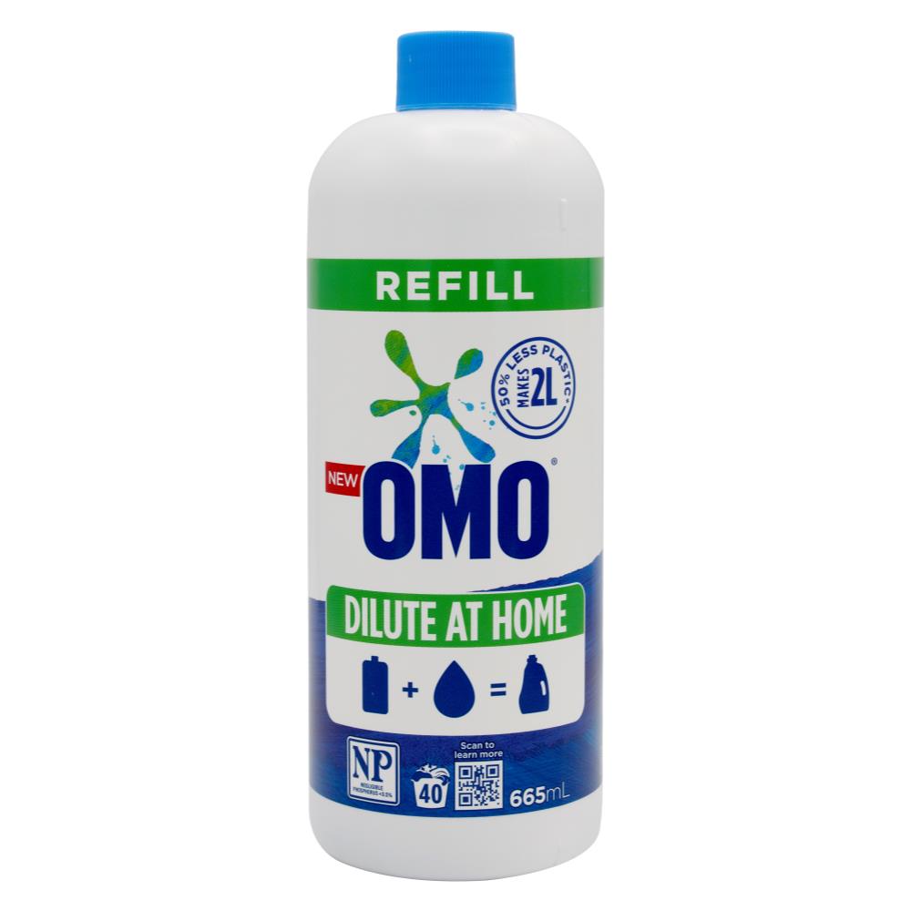 OMO 655mL DILUTE AT HOME REFILL LAUNDRY LIQUID (4x Pack)
