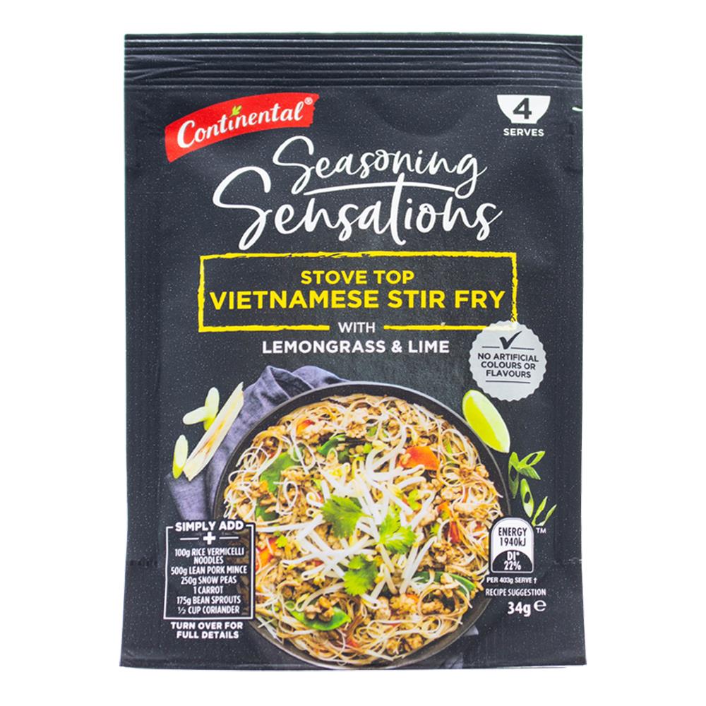 Continental 34g Vietnamese Stir Fry With Lemongrass And Lime (12x Pack)
