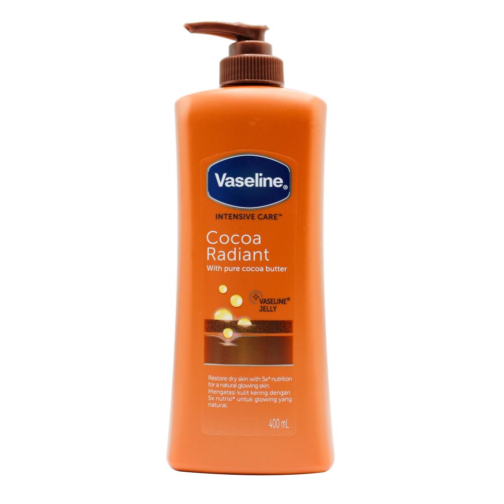 Vaseline Intensive Care Cocoa Radiant With Pure Cocoa Butter 400ml (12 Pack)
