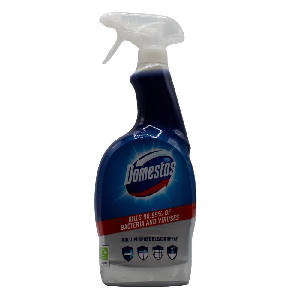 Domestos 700ml Multi Purpose Bleach Spray Kills 99.99% Of Bacteria And Viruses (6x Pack)