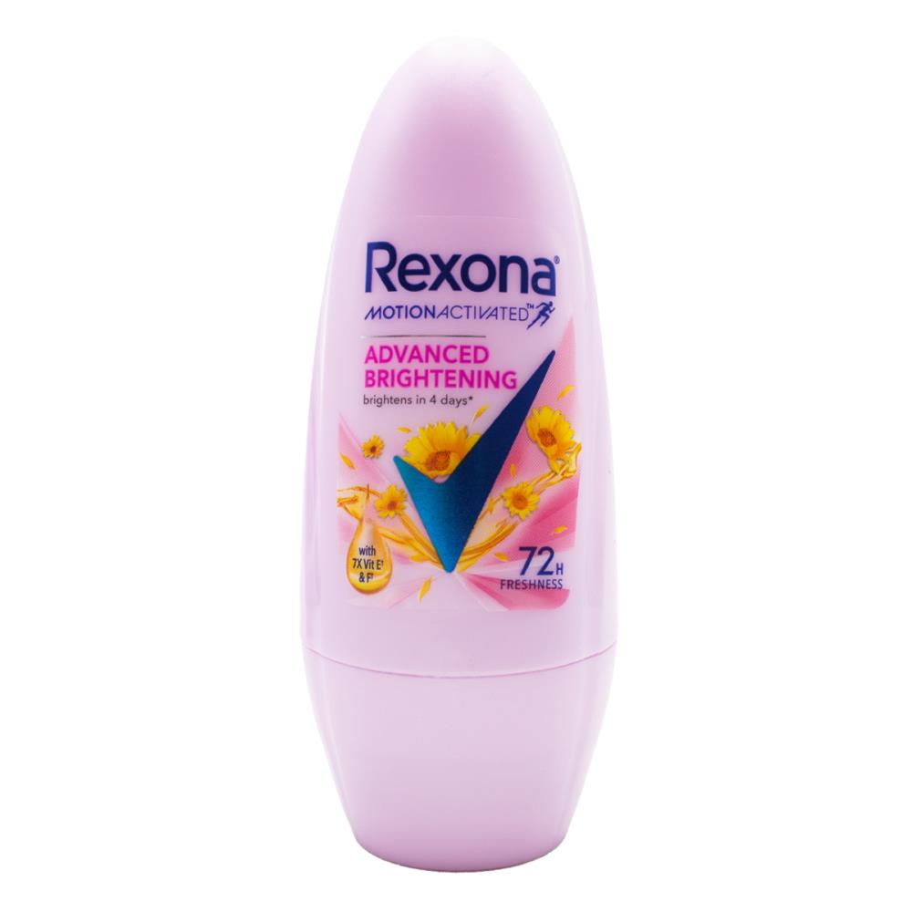 REXONA 45ml ROLL ON DEODORANT ADVANCED BRIGHTENING (6x Pack)
