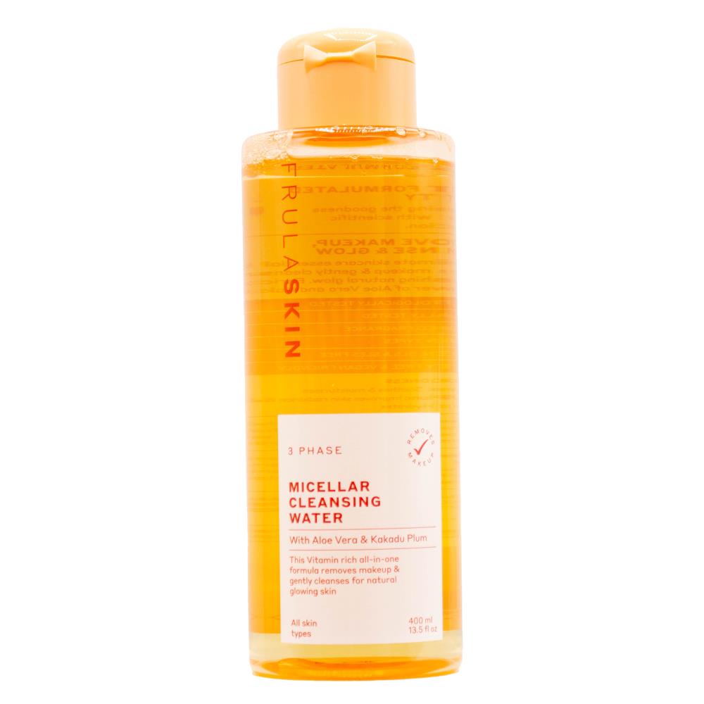 FRULA SKIN MICELLAR CLEANSING WATER 3 PHASE WITH ALOE VERA AND KAKADU PLUM 400ml (6 x Pack)