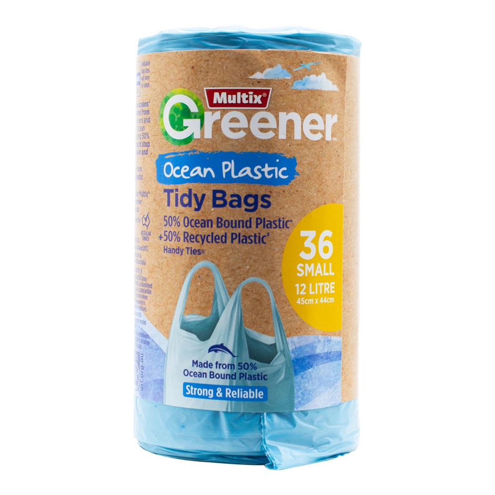 Multix Pk36 Small 12l Greener Tidy Bags Ocean Plastic (9x Pack)