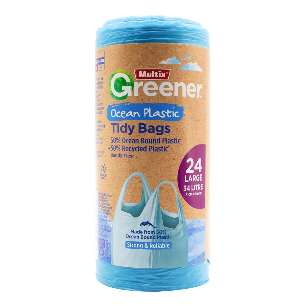 Multix Pk24 Large 34l Greener Tidy Bags Ocean Plastic (9x Pack)