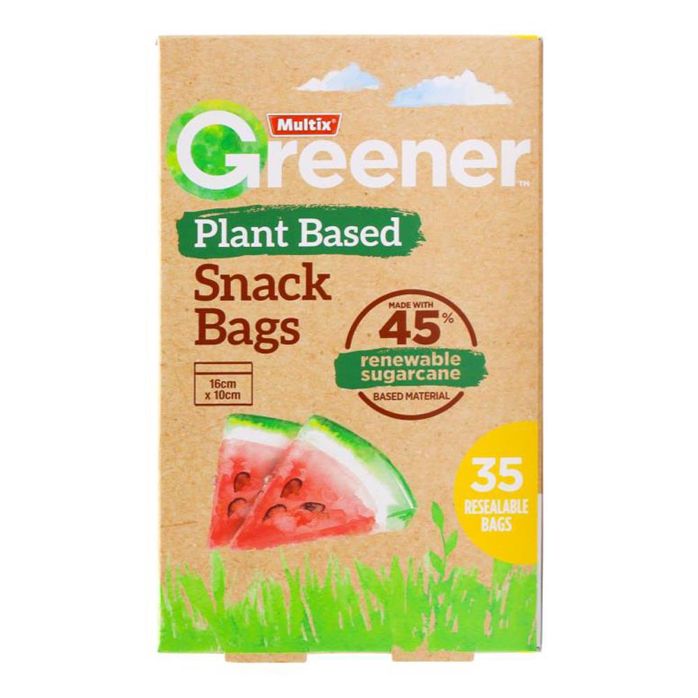 Multix Pk35 Greener Snack Bags 16cm X 10cm (7x Pack)