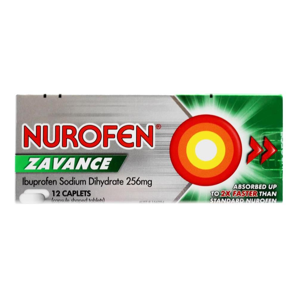 Nurofen Zavance Caplets 12 x 12Pk (144 Tablets)