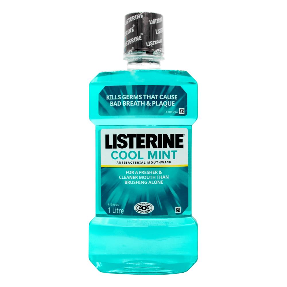 LISTERINE 1L ANTIBACTERIAL MOUTHWASH COOL MINT (4x Pack)