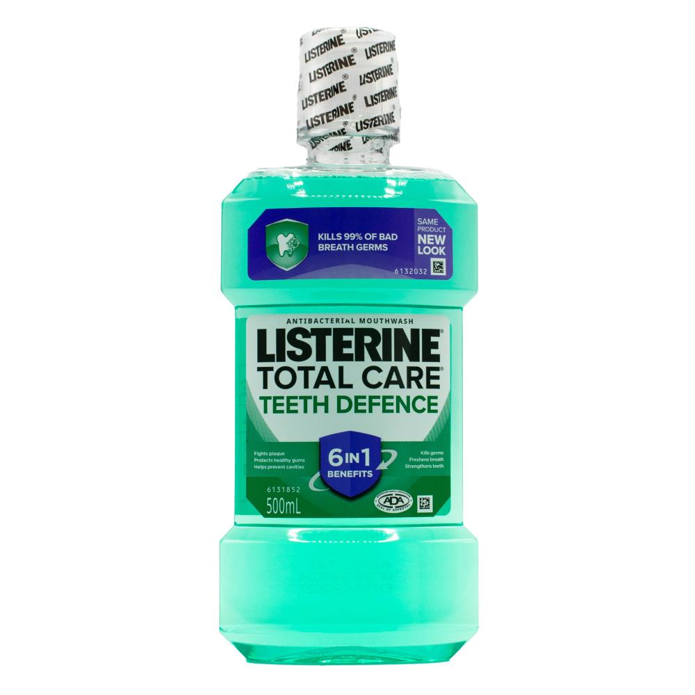 LISTERINE 500mL MOUTHWASH TOTAL CARE TOTAL DEFENCE (4x Pack)