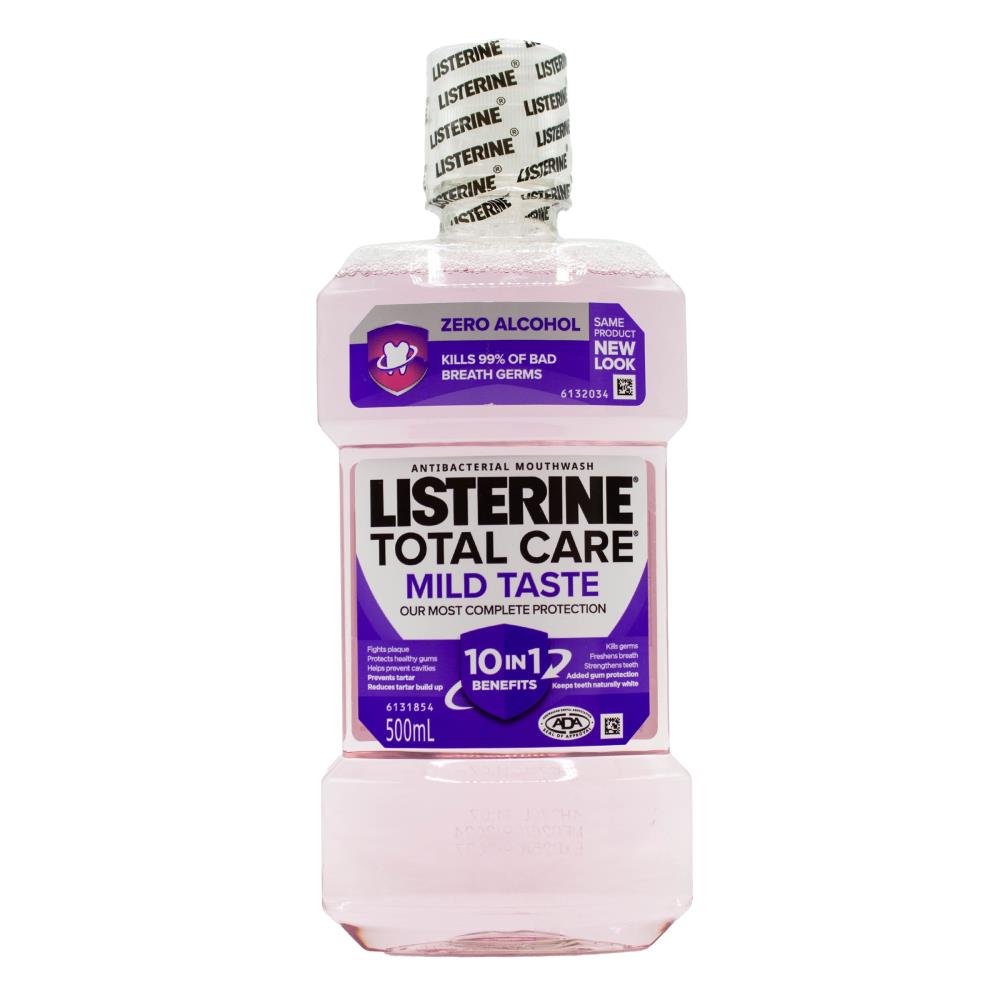LISTERINE 500mL MOUTH WASH TOTAL CARE MILD TASTE (4x Pack)
