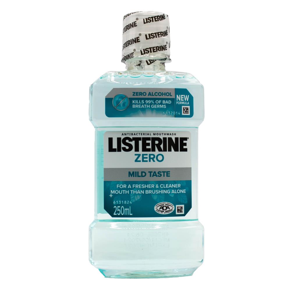 LISTERINE 250ML ANTIBACTERIAL MOUTHWASH ZERO (6x Pack)