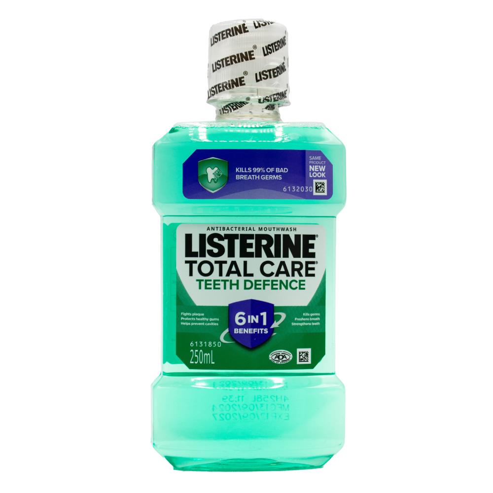LISTERINE 250mL MOUTHWASH TOTAL CARE TOTAL DEFENCE (6x Pack)