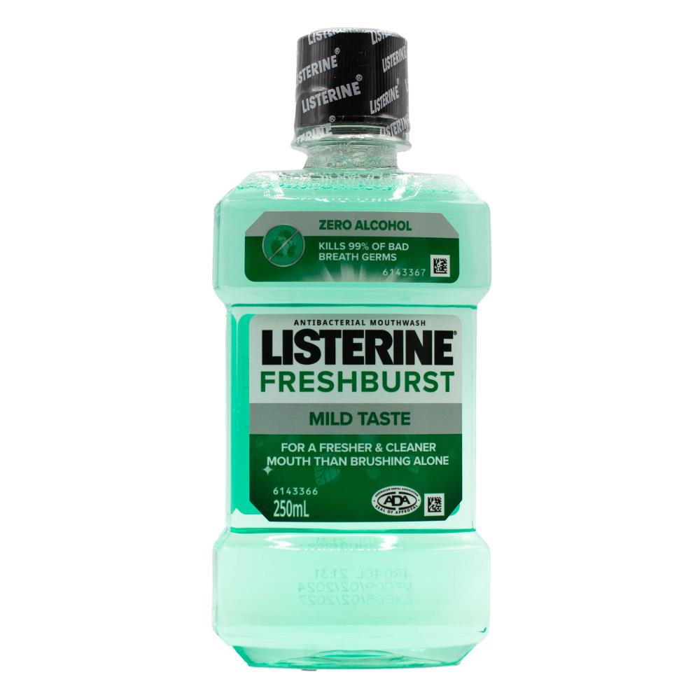 LISTERINE 250mL MOUTHWASH FRESHBURST MILD TASTE (6x Pack)