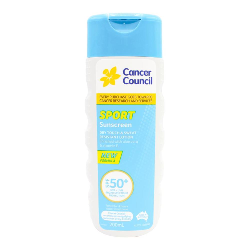 CANCER COUNCIL SPORT SUNSCREEN SPF 50+ 200mL (4 Pack)