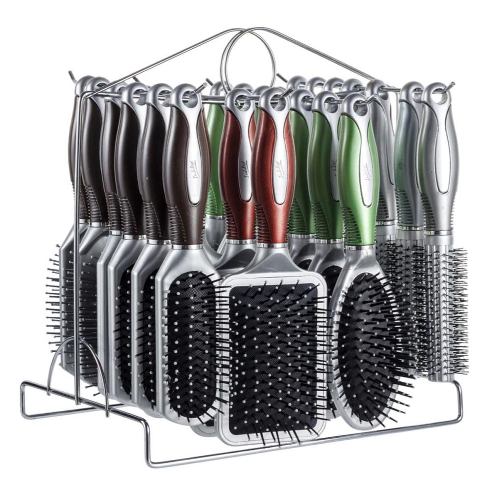 Indulge Hair Brushes With Stand Assorted (24 Pack)