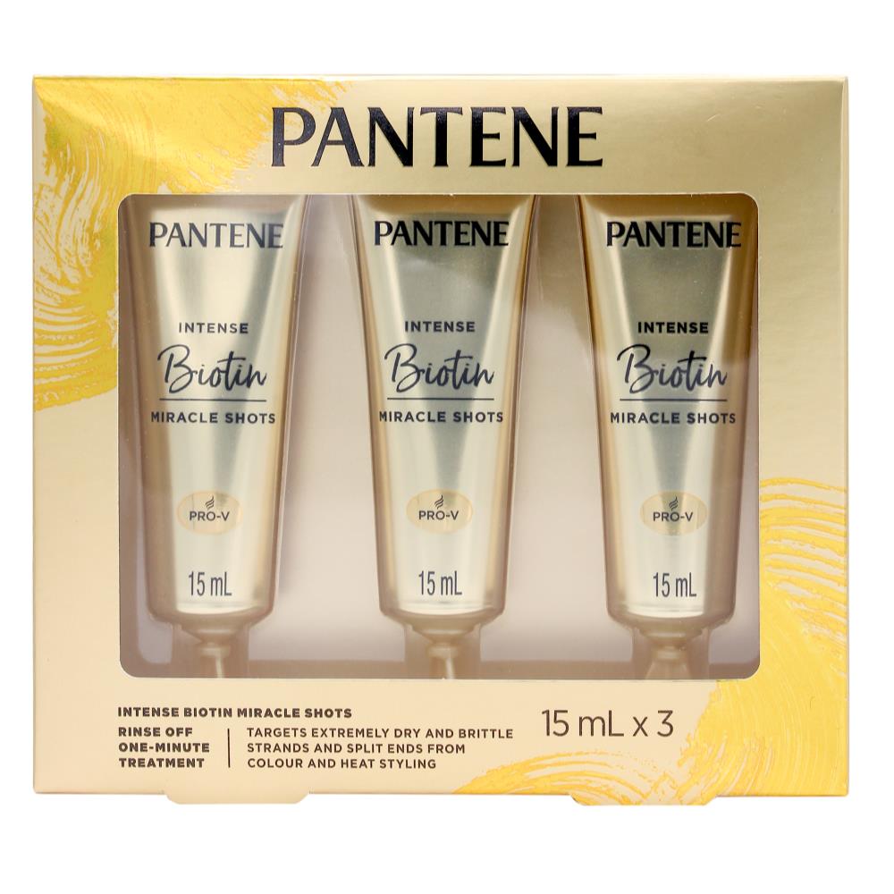 PANTENE 15mL INTENSE BIOTIN MIRACLE SHOTS (4x Pack)